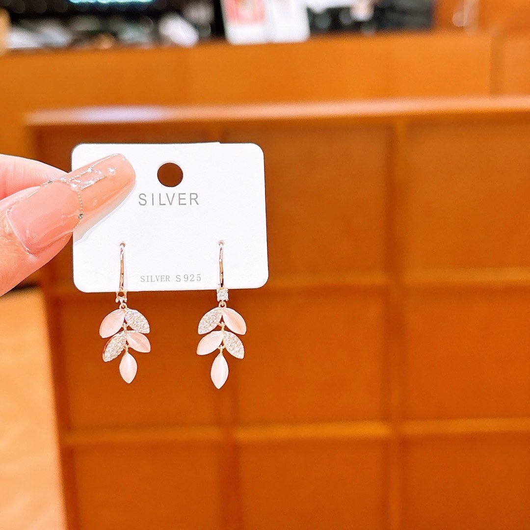 Nickel Free Silver Drop & Thread Earrings Pure Workplace Silver