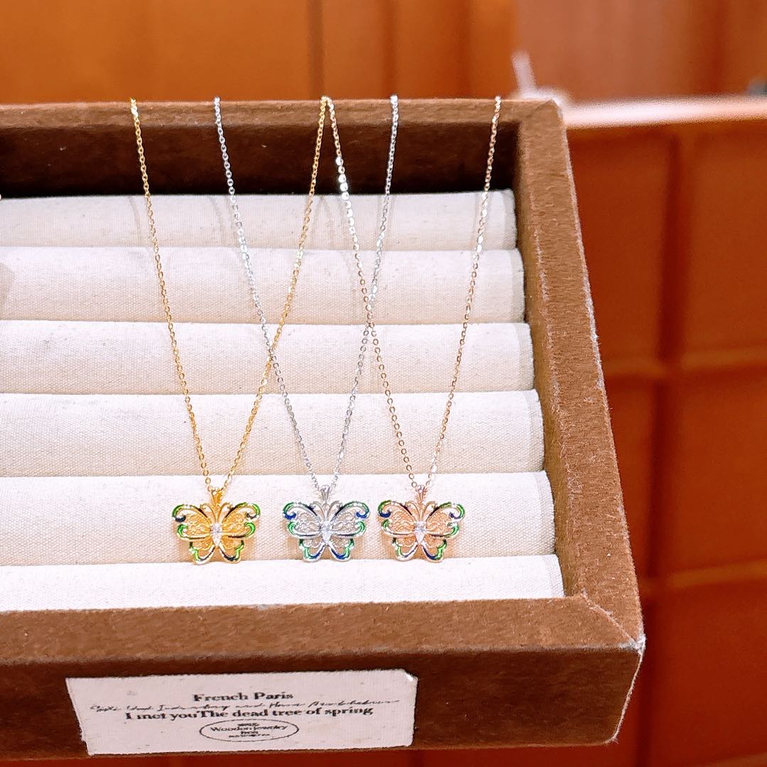 S925 Sterling Silver Necklace Unique Travel Silver