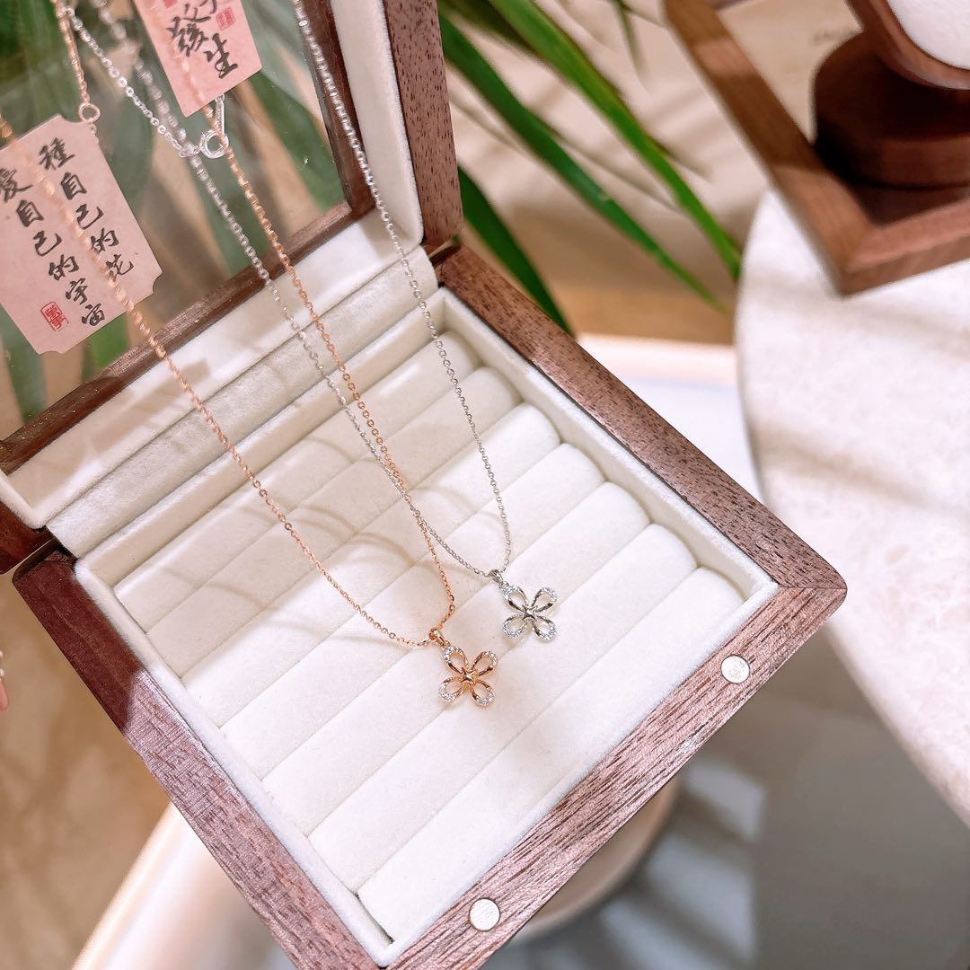 925 Silver Necklace Dainty Annual Party Gold