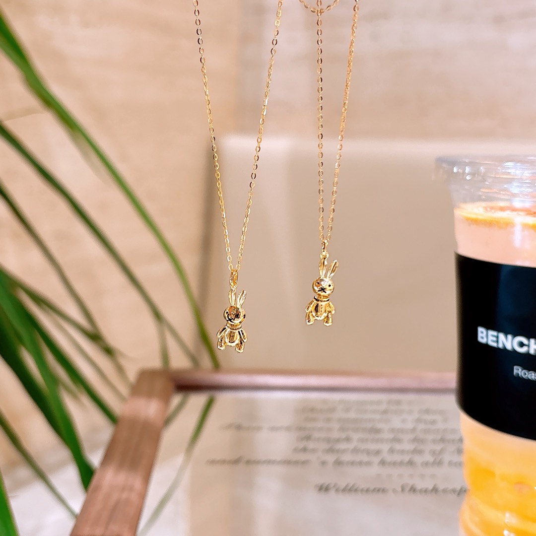 Fine Silver Necklace Sweet Office Gold