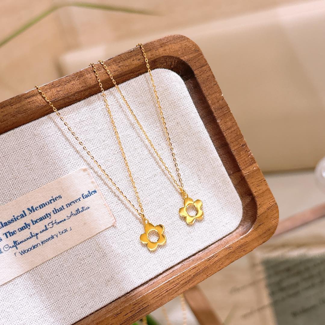 High Polish Silver Necklace Ins Style Mother's Day Gold