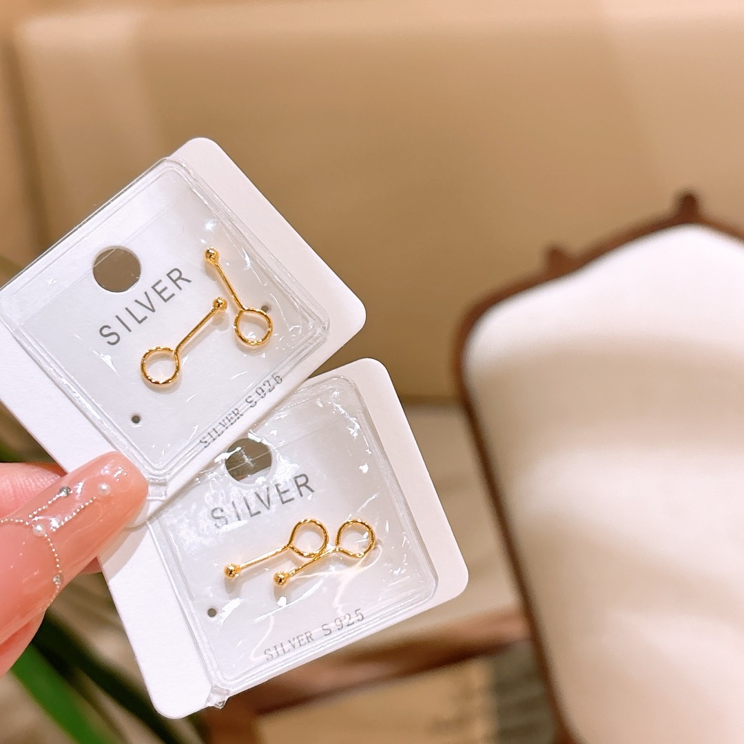 Solid Silver Earrings Playful Spring Festival Gold