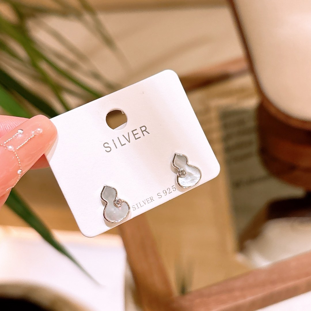 S925 Sterling Silver Earrings Lively Banquet Gold