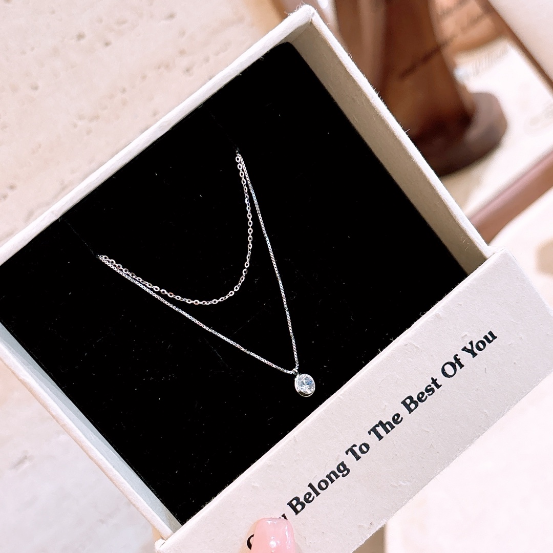 Nickel Free Silver Necklace Ins Style Valentine's Day Silver