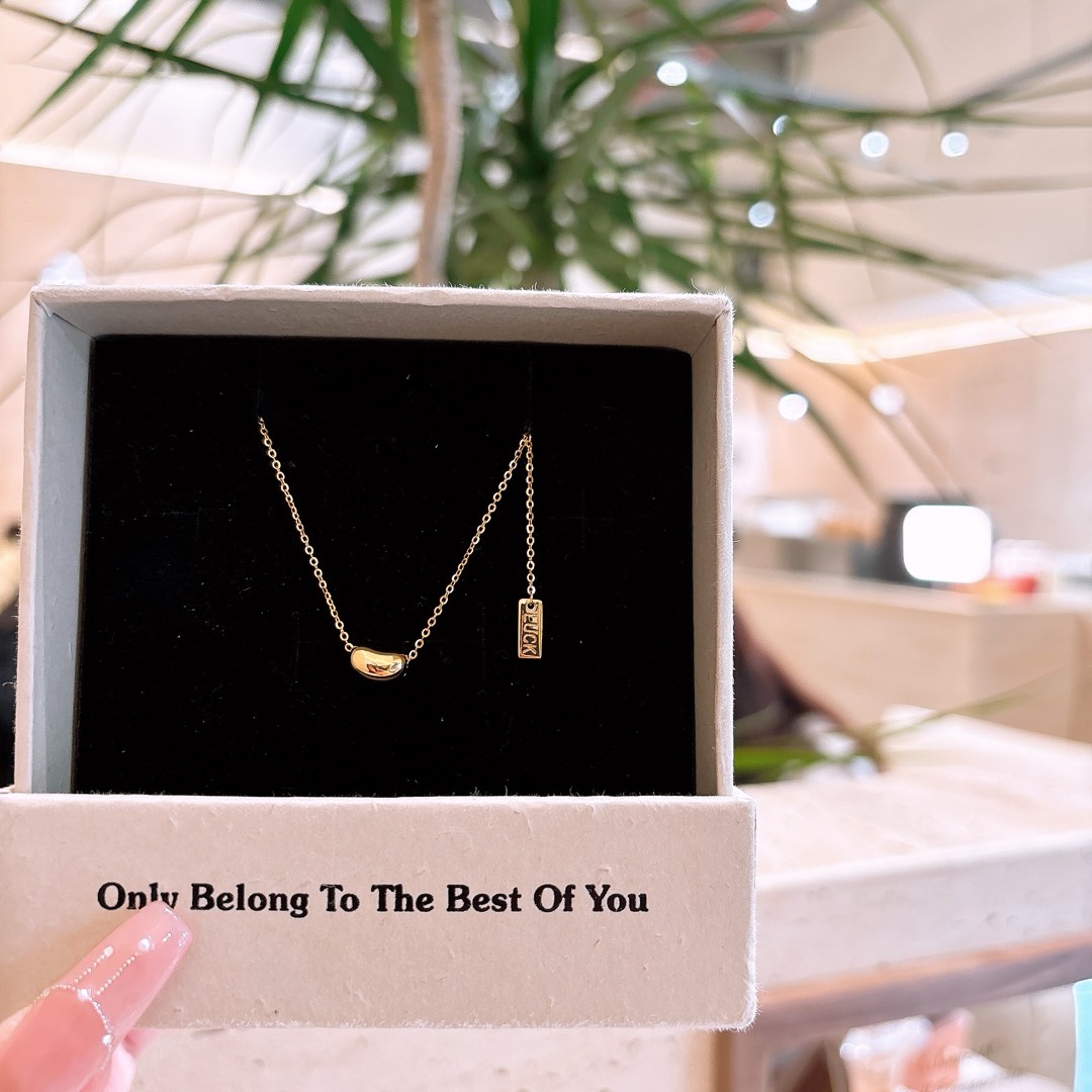 925 Silver Necklace Lively Valentine's Day Gold