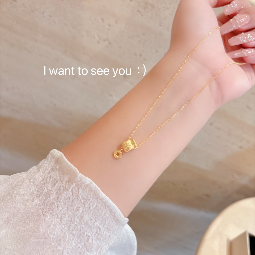 Nickelfreies Silber Kette Wald Valentinstag Gold