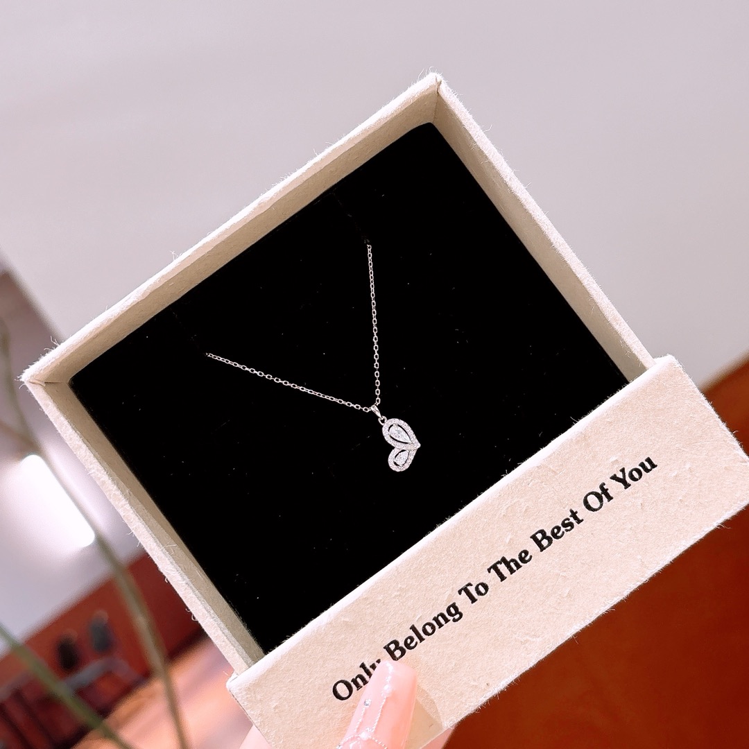 High Polish Silver Necklace Pure Engagement Gold