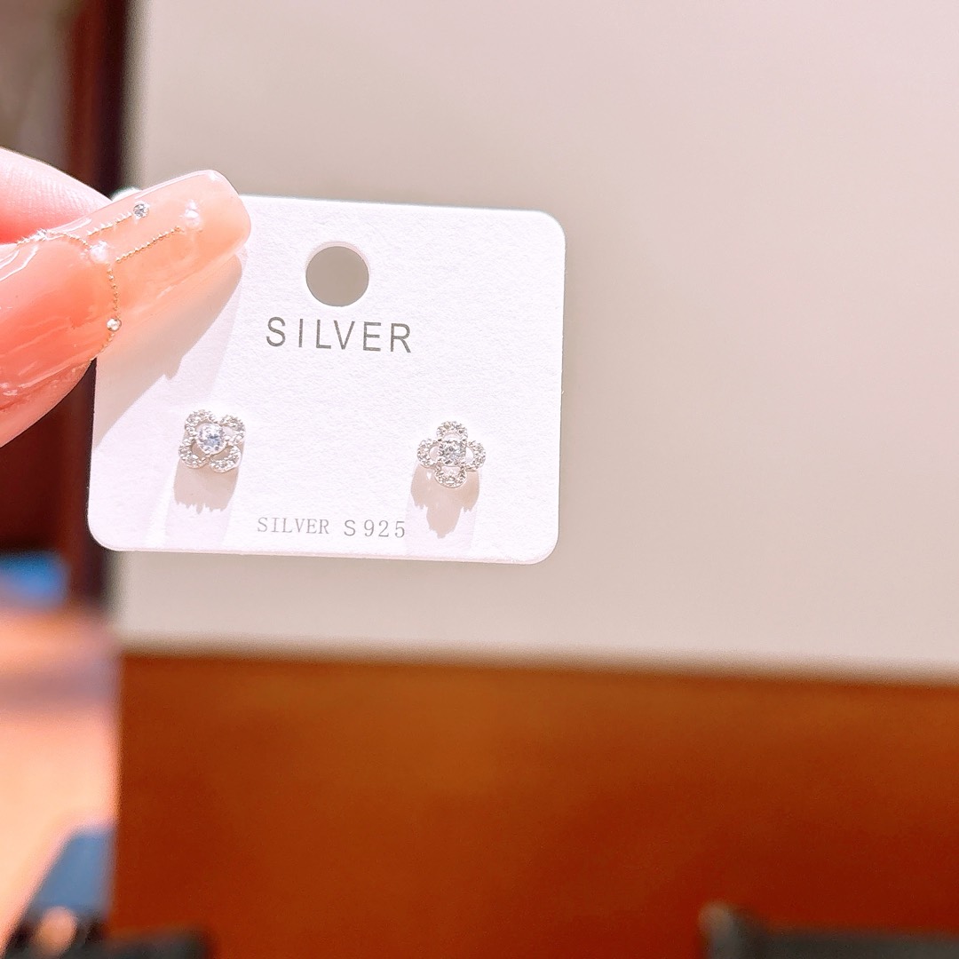 Feinsilber Ohrringe Koreanischer Stil Reise Gold