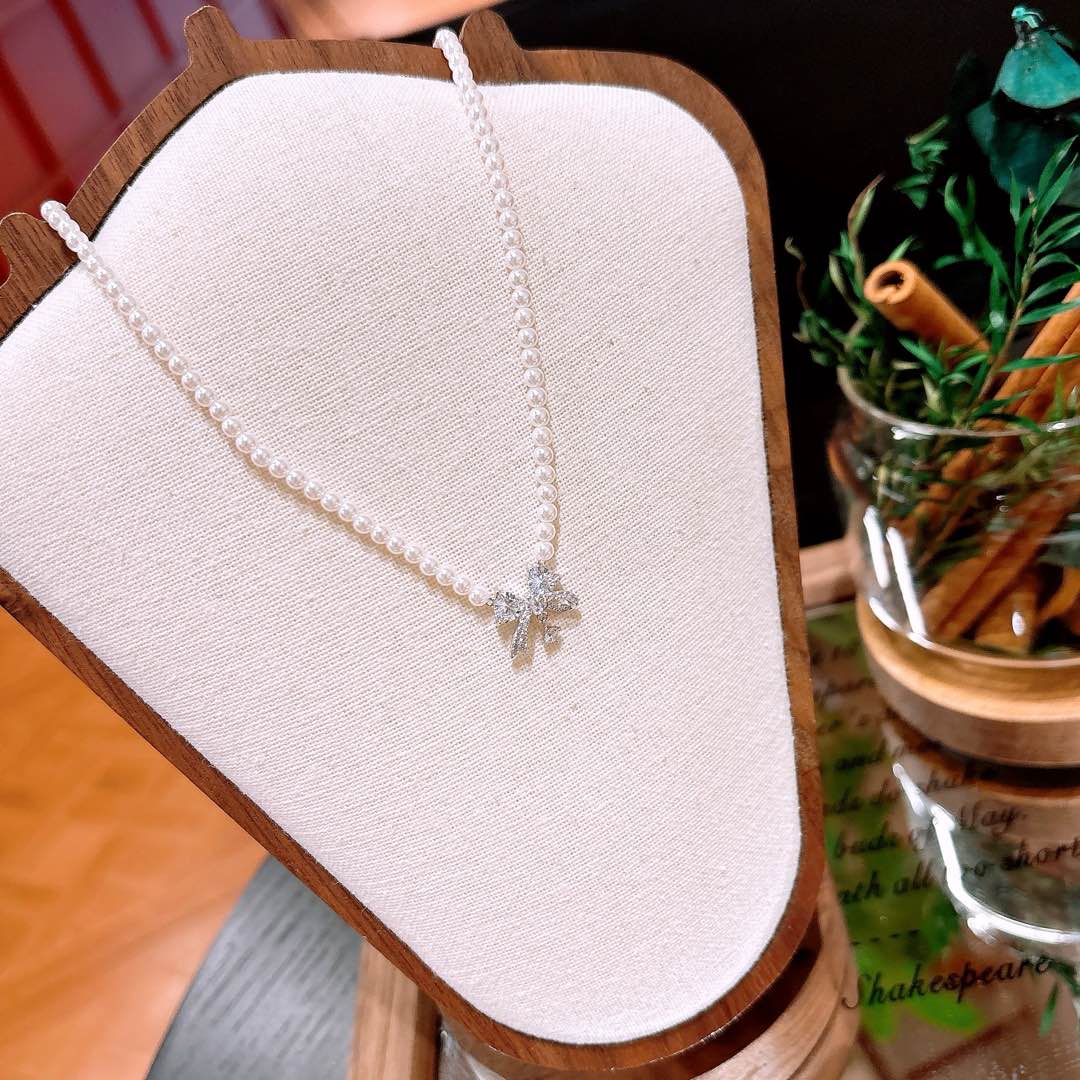 925 Silver Necklace Elegant Party Gold