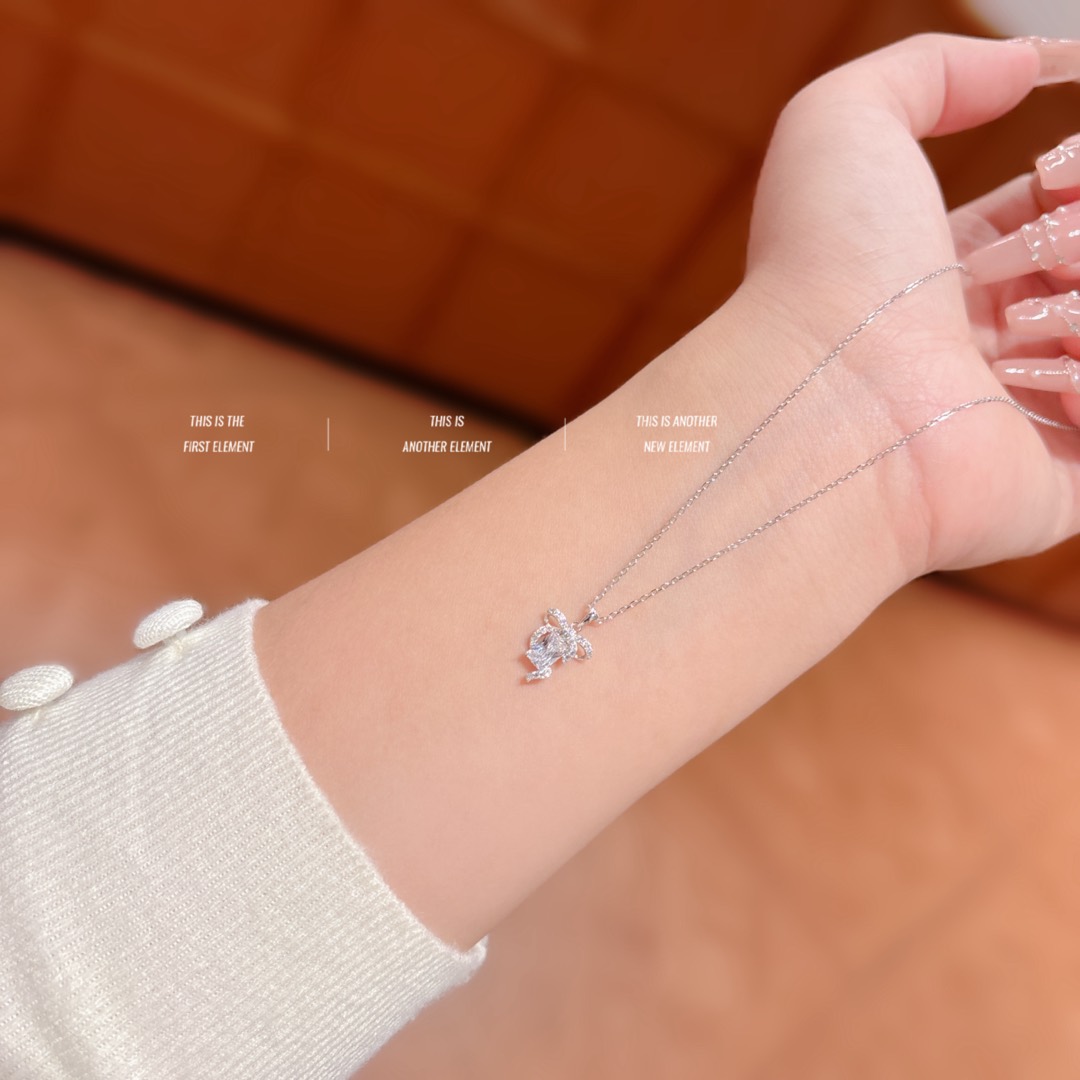 Low Allergy Silver Necklace Elegant Birthday Silver