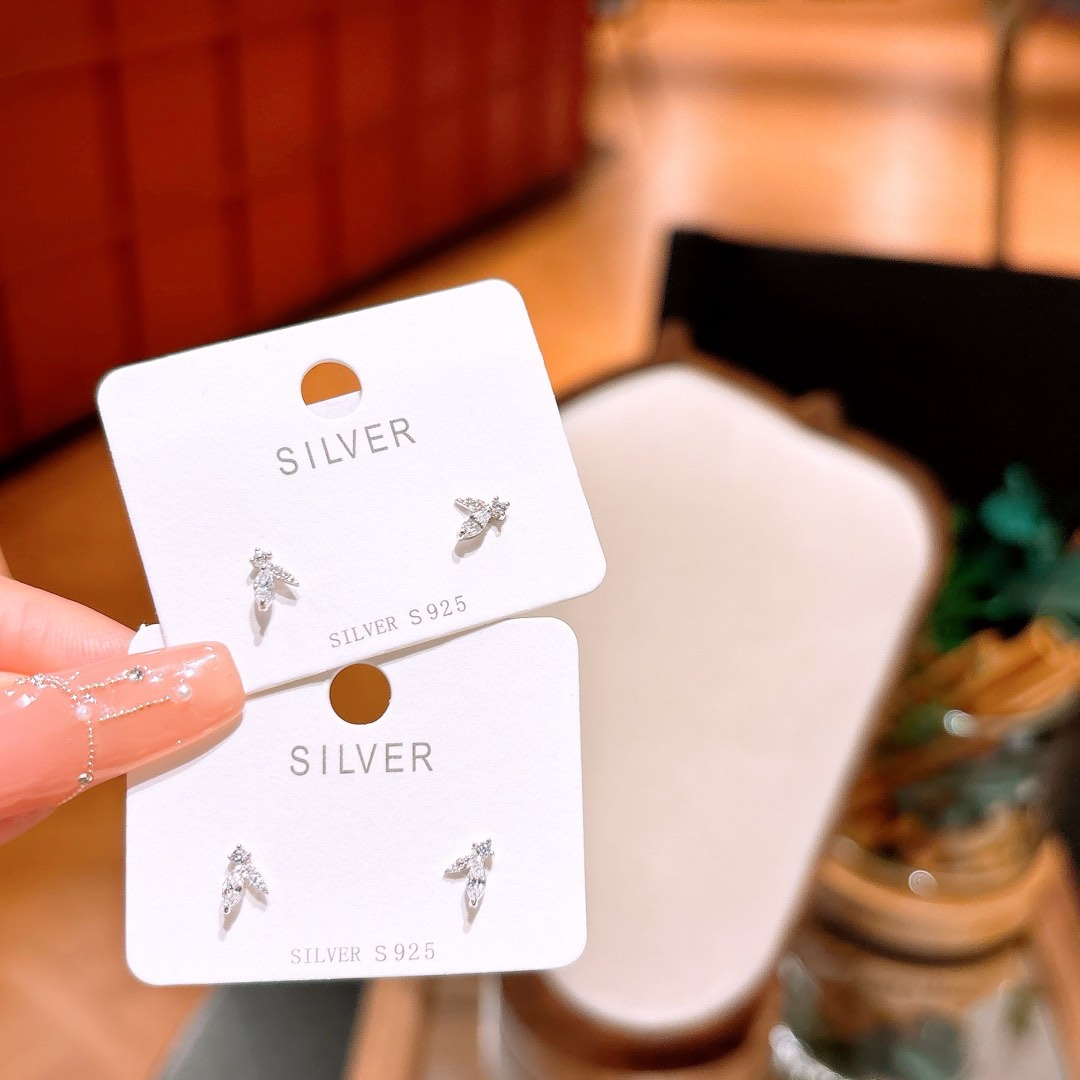 Feinsilber Ohrringe Frisch Alltag Silber