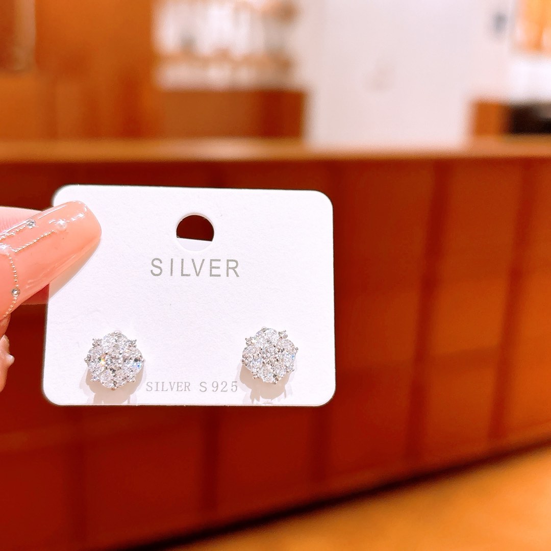 S925 Sterling Silver Earrings Dainty Everyday Wear Gold