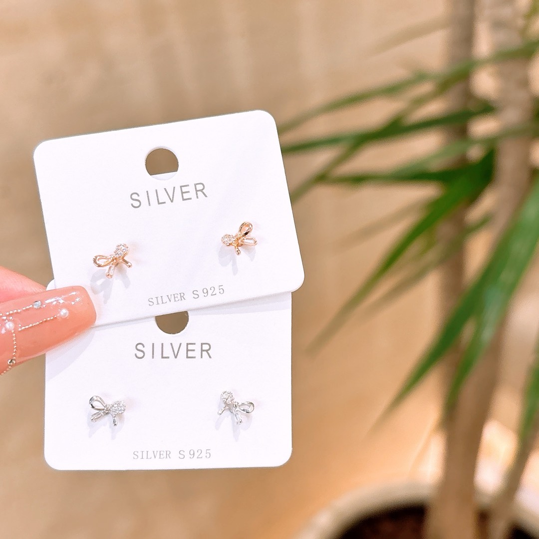 Nickel Free Silver Earrings Ins Style Valentine's Day Gold