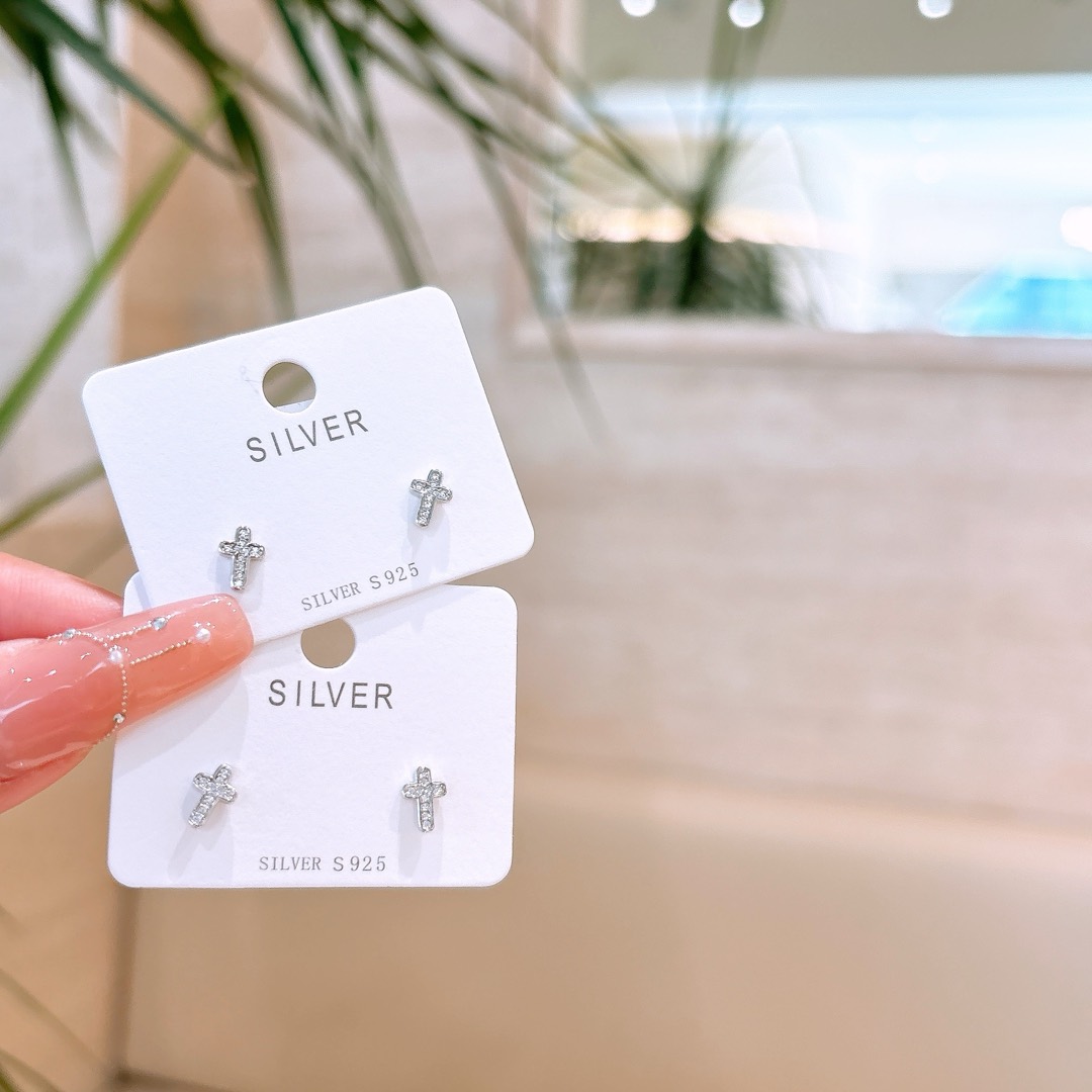 Solid Silver Earrings Pure Engagement Silver