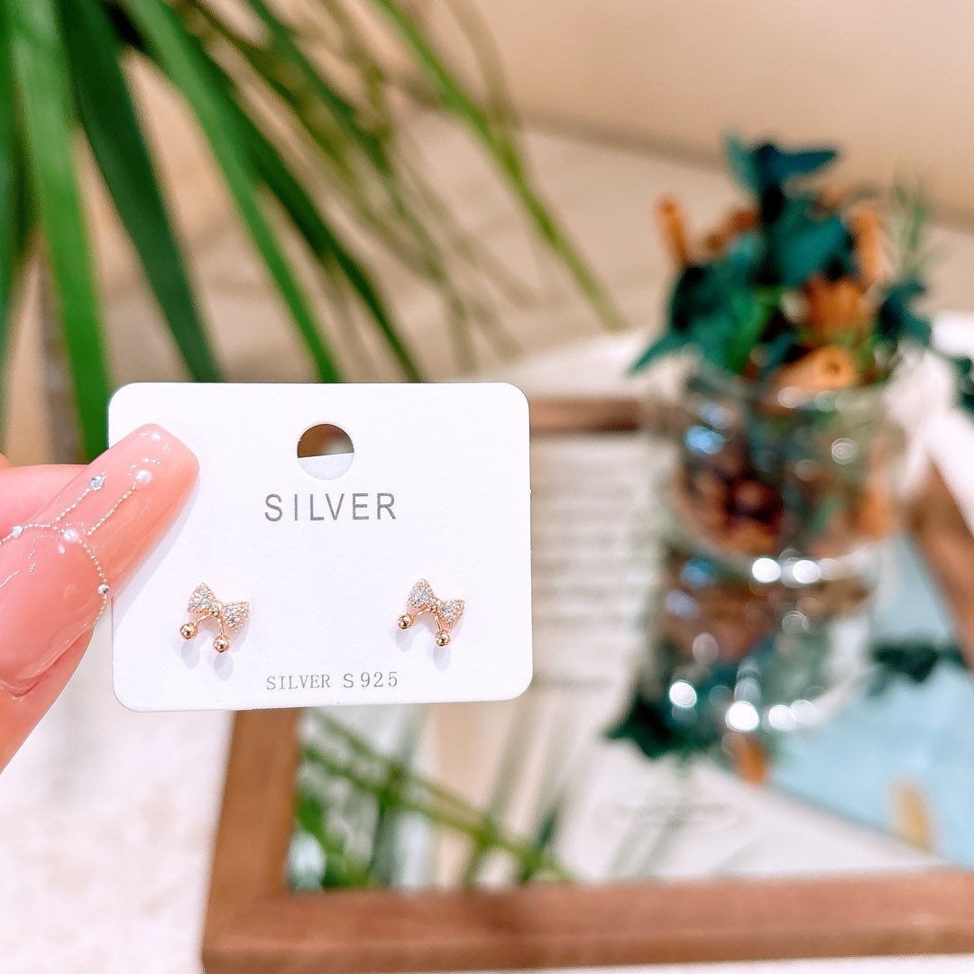 Solid Silver Earrings Fresh Banquet Gold