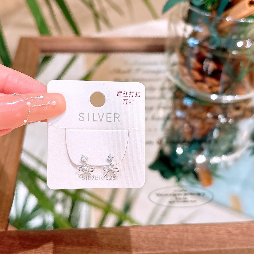 S925 Sterling Silver Screw-back Studs Intellectual Bestie Gift Gold