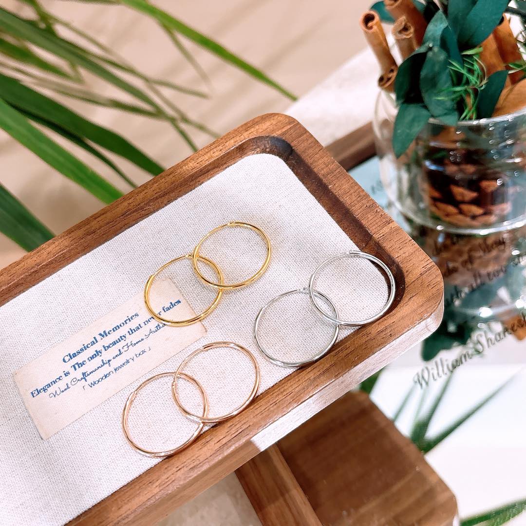 S925 Sterling Silver Hoop Earrings Fashion Mother's Day Silver