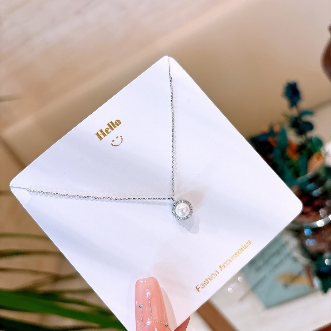 S925 Sterling Silver Necklace Light Luxury Wedding Favor Gold