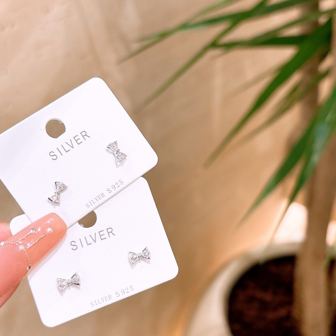 High Polish Silver Earrings Gentle Teacher's Day Gold