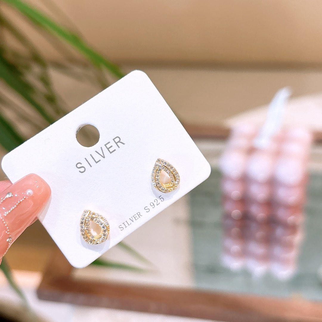 Hypoallergenic Silver Earrings Light Luxury Mother's Day Silver