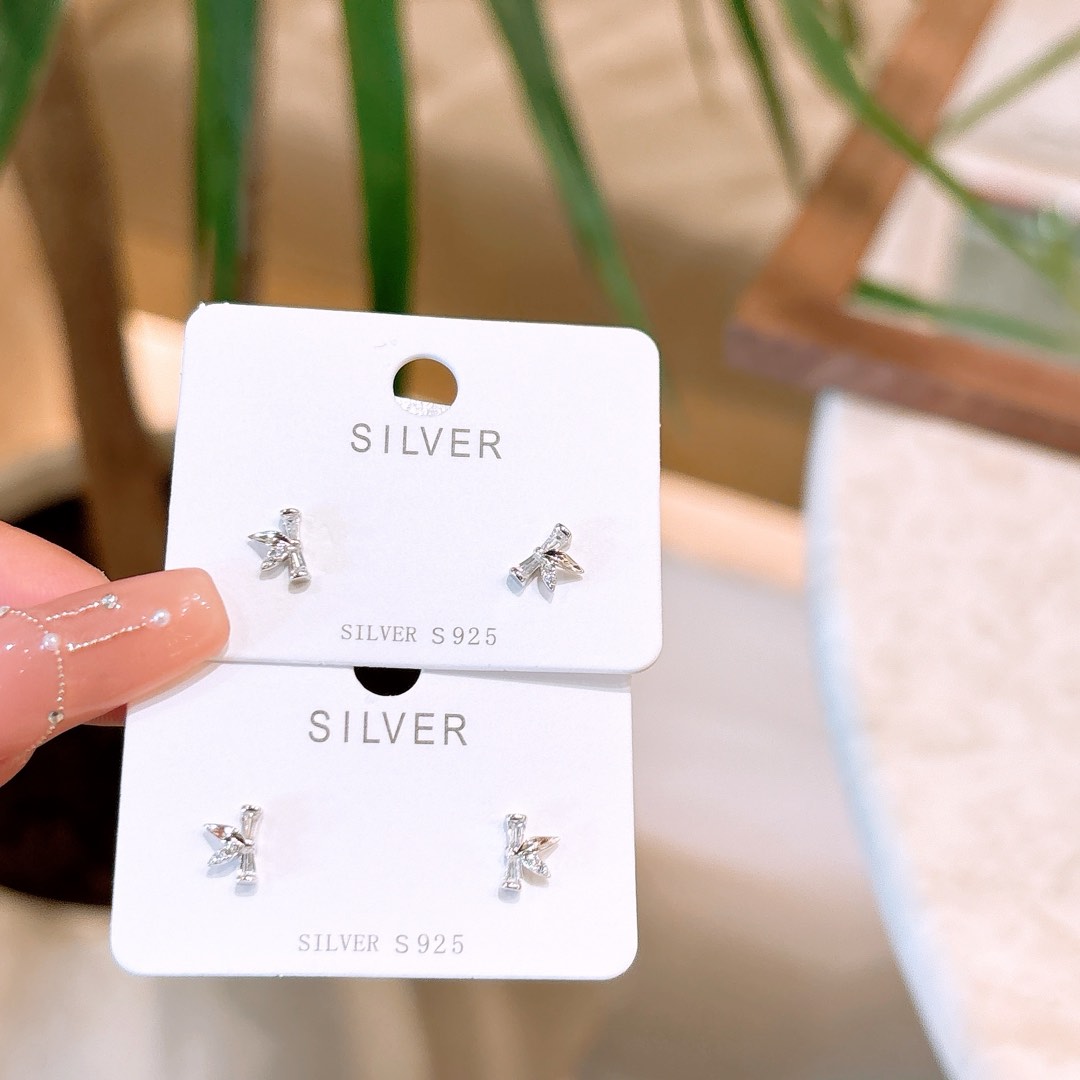 S925 Sterling Silver Earrings Lively Wedding Gold