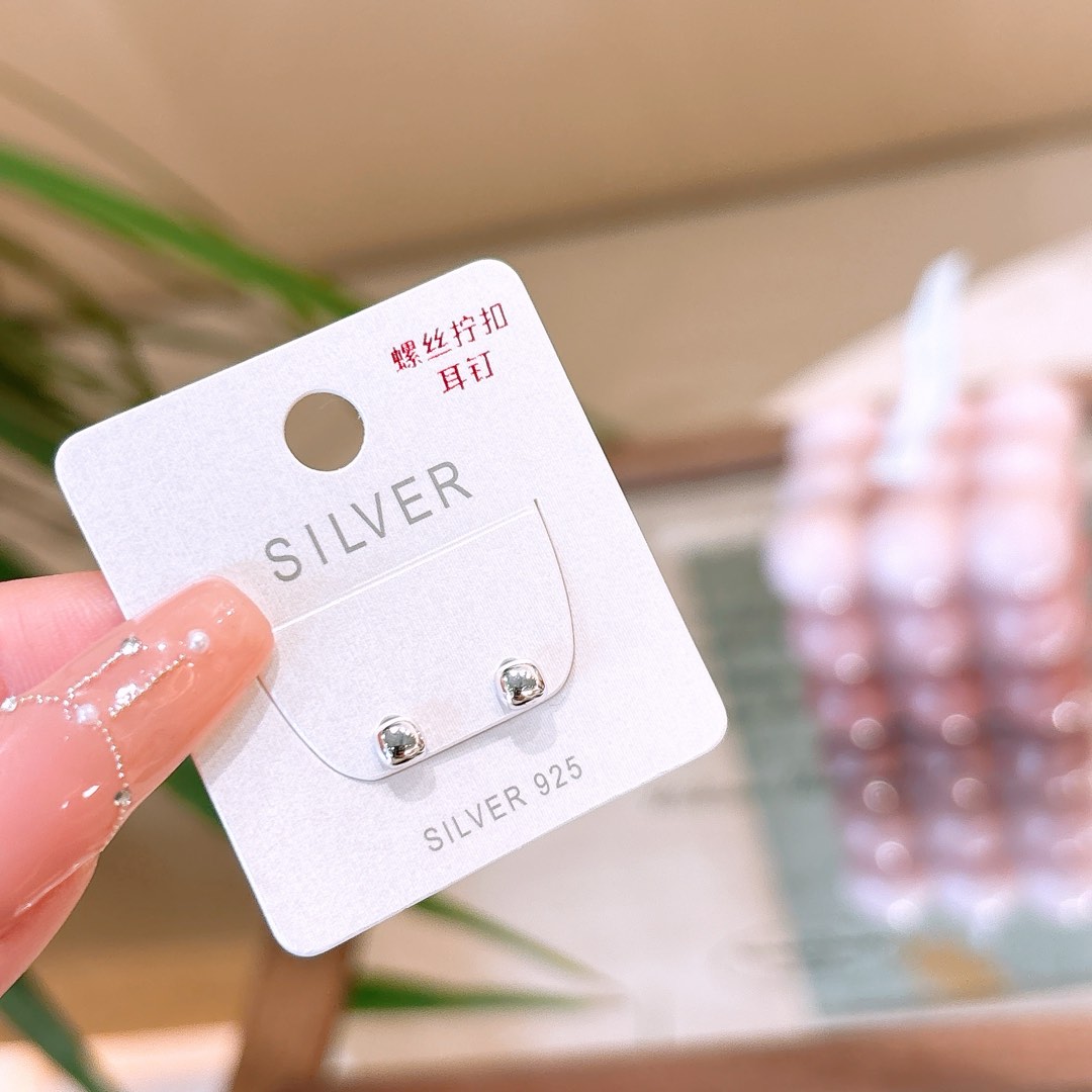 Nickel Free Silver Screw-back Studs Unique Date Night Silver