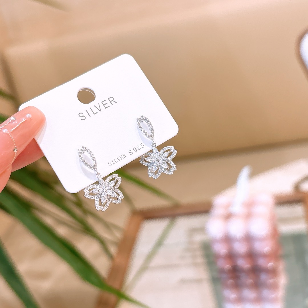 Solid Silver Earrings Soft Bestie Gift Silver