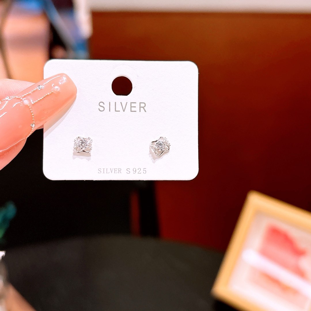 High Polish Silver Earrings Vintage Teacher's Day Silver