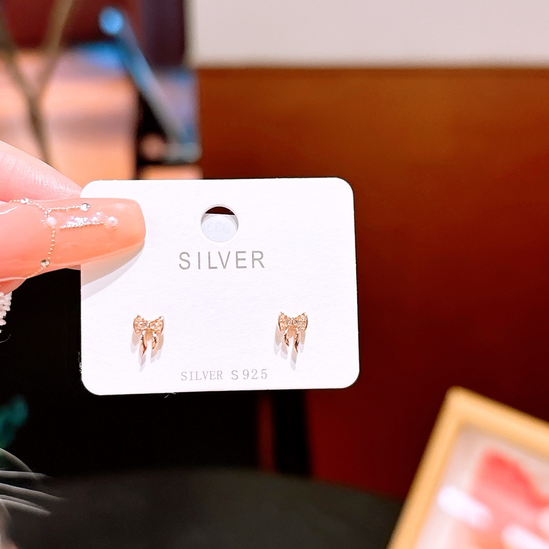 Massivsilber Ohrringe Elegant Alltag Silber