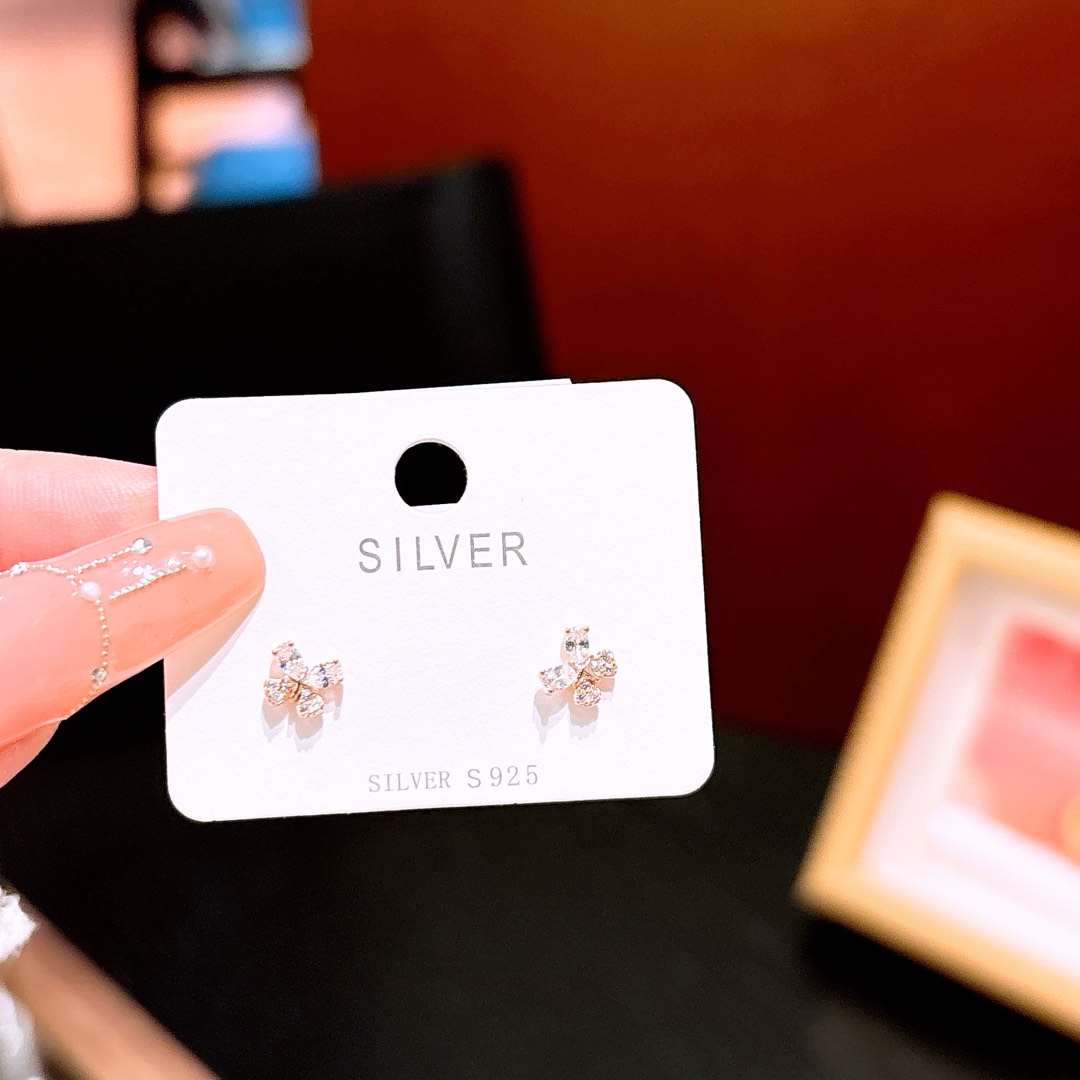 925 Silver Earrings Elegant Workplace Silver