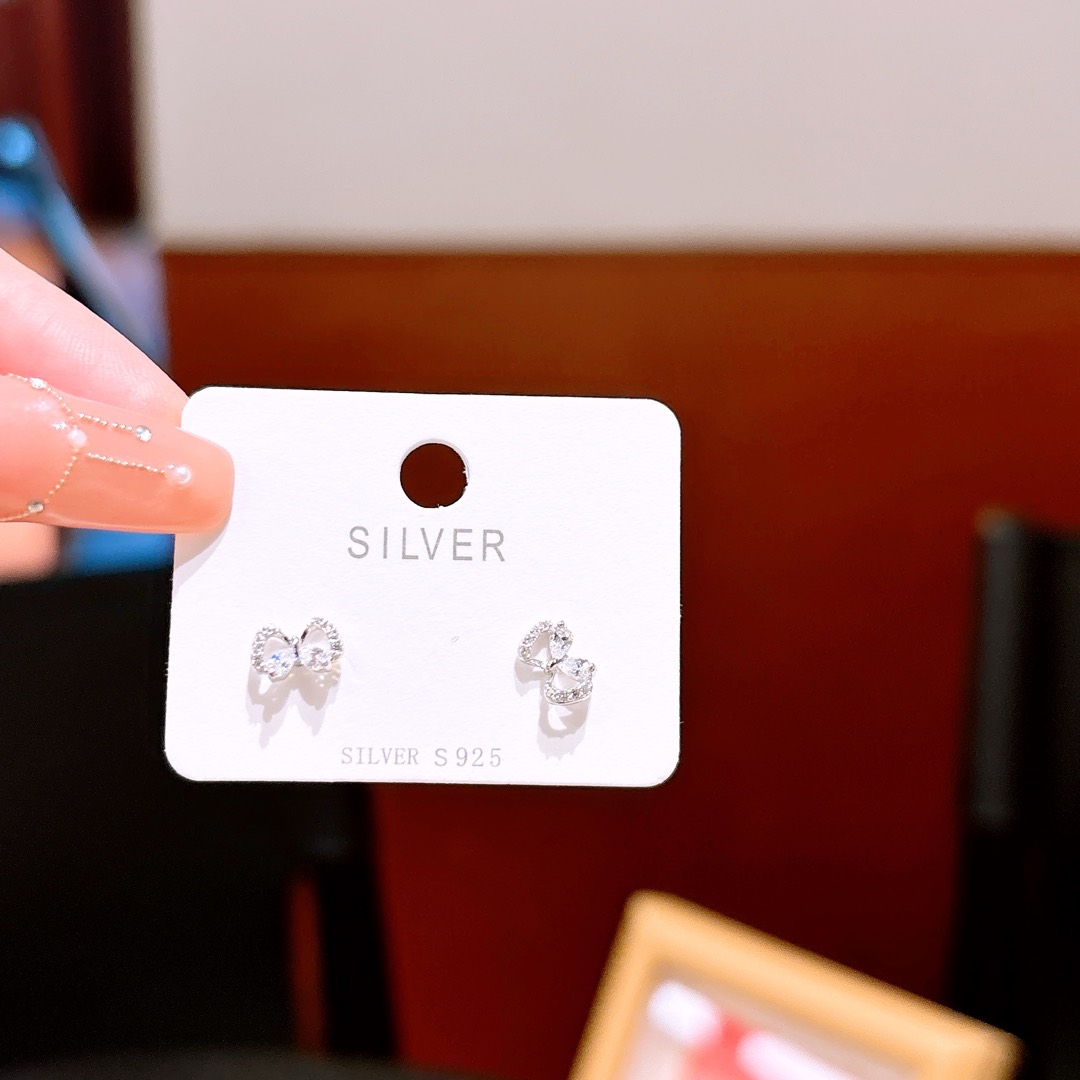 Fine Silver Earrings Korean Style Christmas Gold