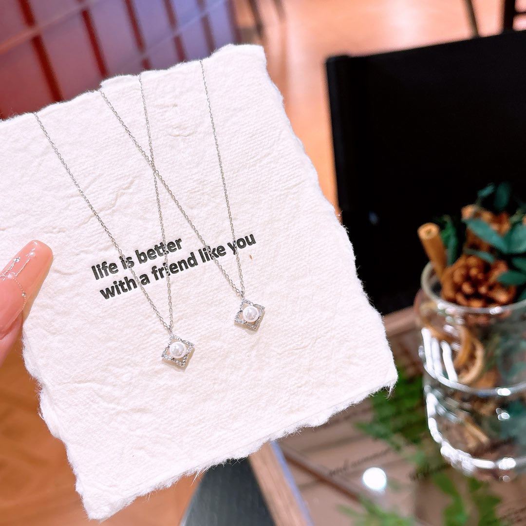 High Polish Silver Necklace Pure Mother's Birthday Gold