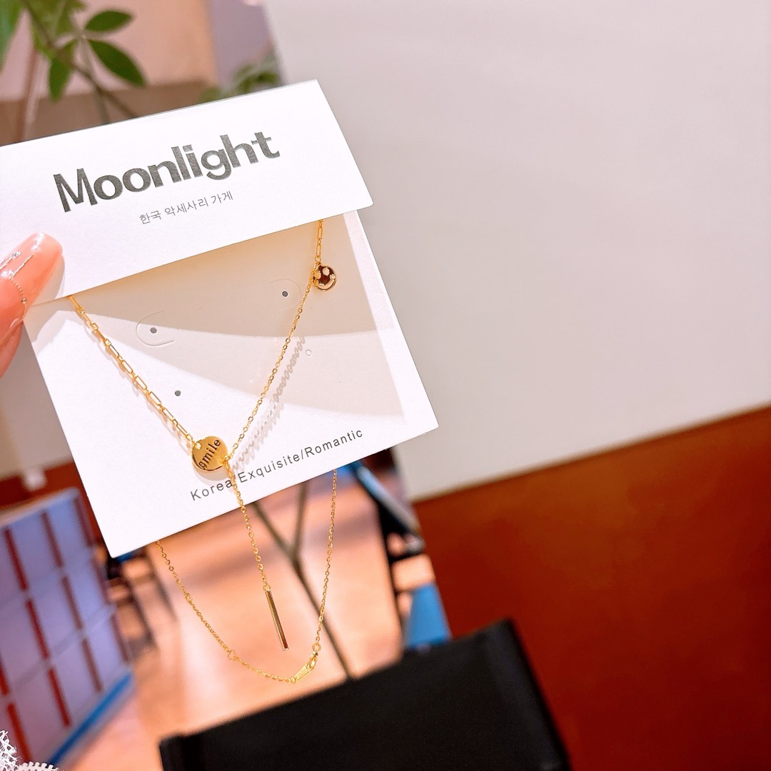 Solid Silver Necklace French Engagement Gold