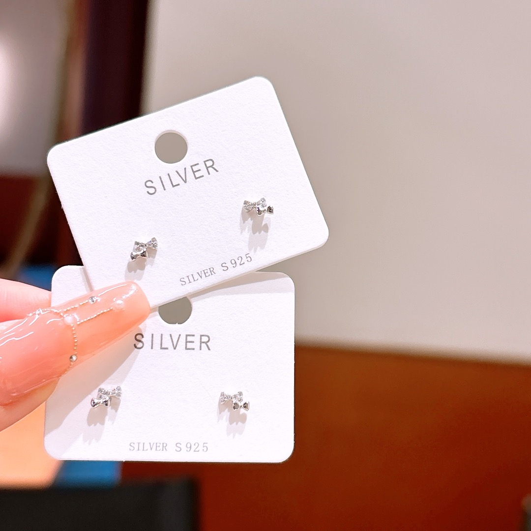 925 Silver Earrings Korean Style Self-love Silver