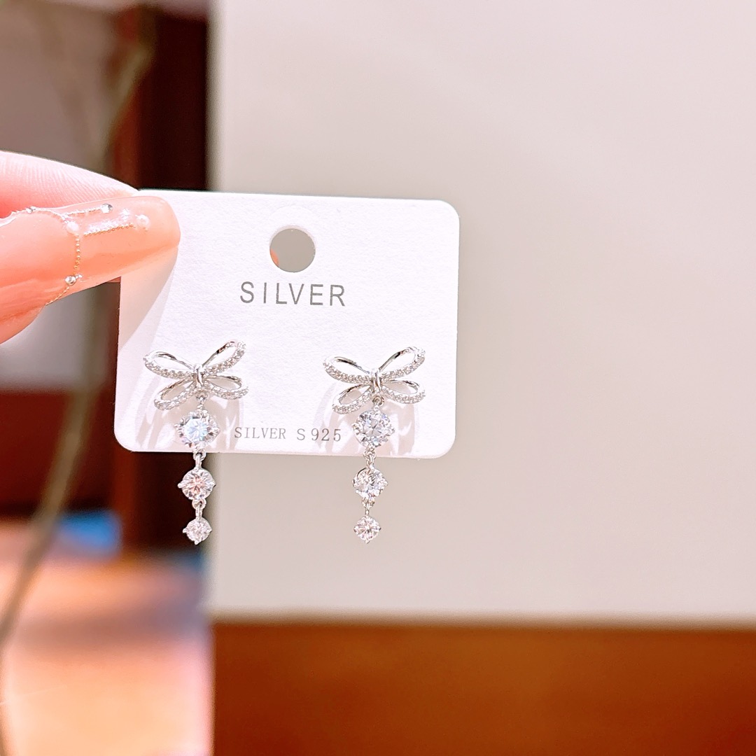 High Polish Silver Earrings Ethereal Engagement Silver