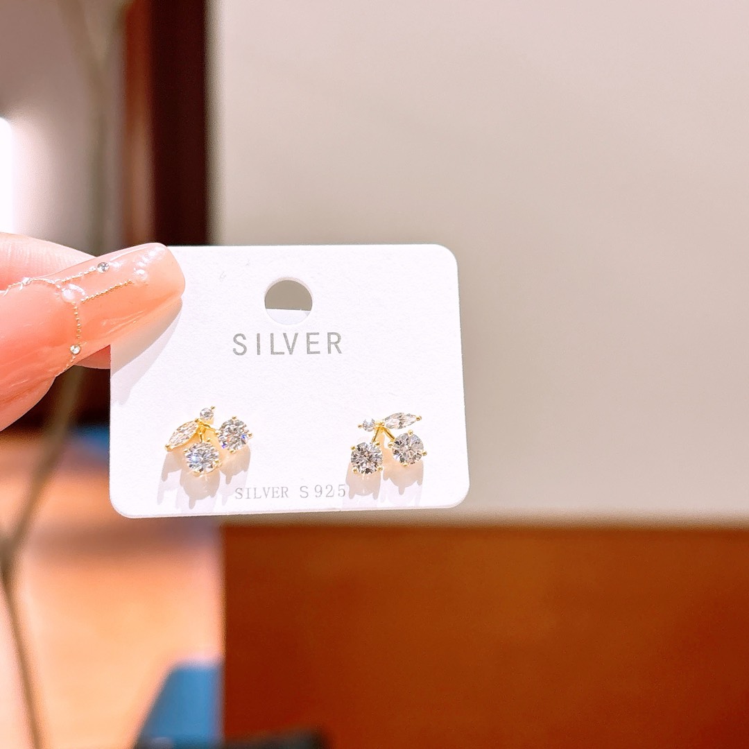 Fine Silver Earrings Delicate Wedding Registration Gold