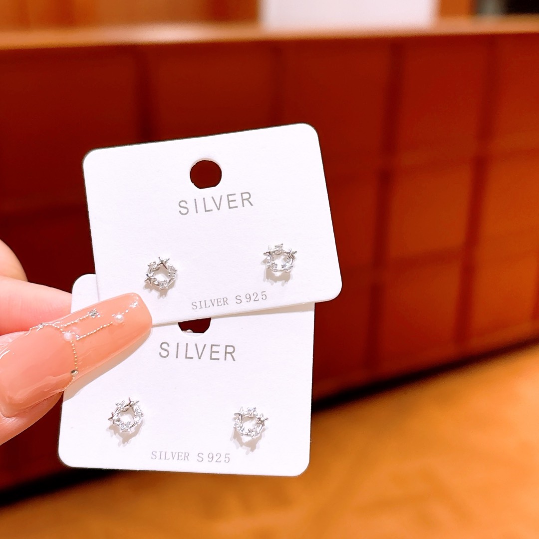 Hochglanzpoliertes Silber Ohrringe Einzigartig Muttergeburtstag Silber