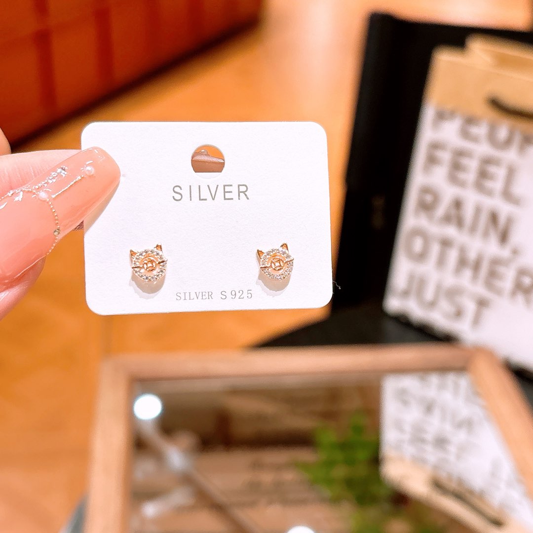 Fine Silver Earrings Pure Christmas Gold