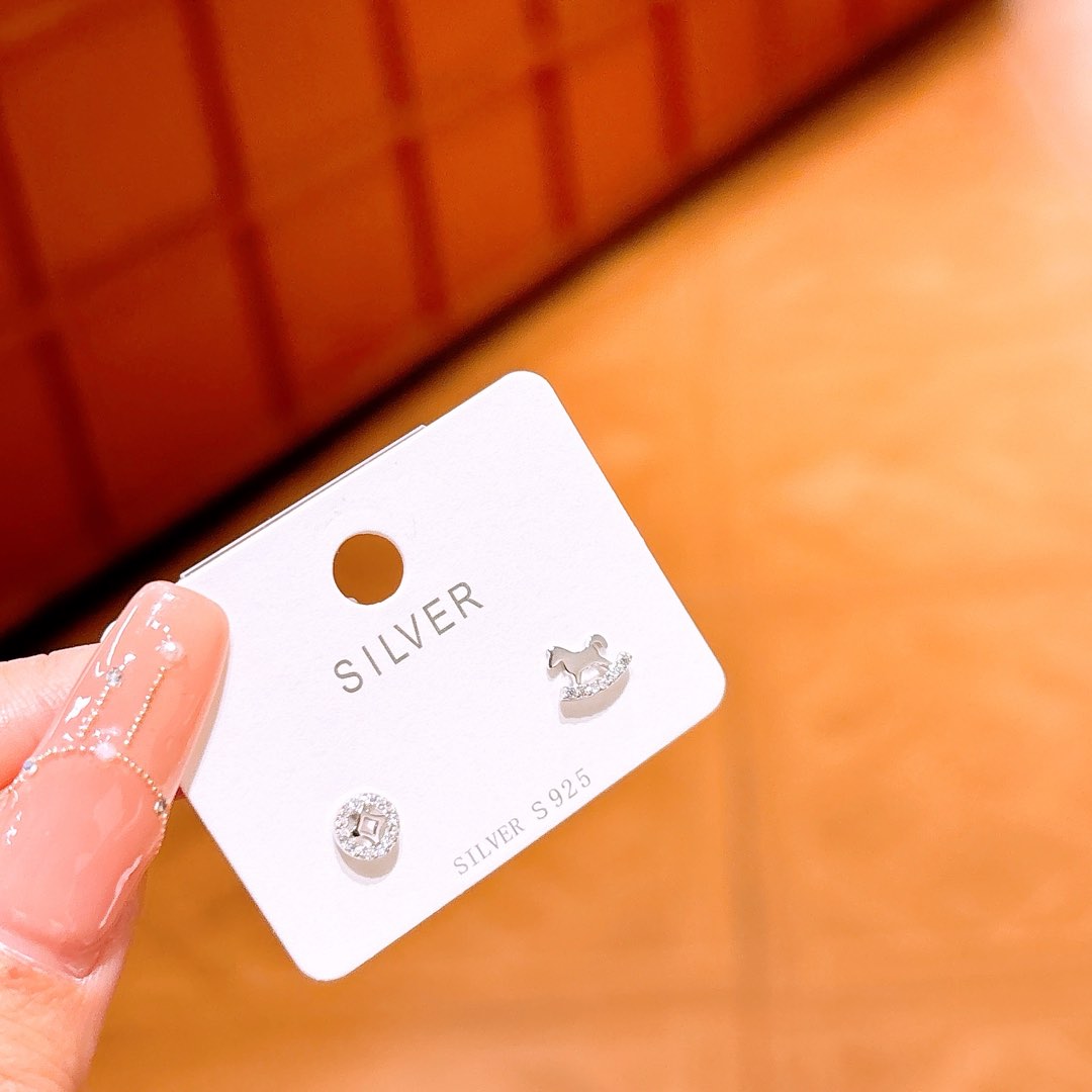 Hypoallergenic Silver Earrings Sweet Banquet Silver