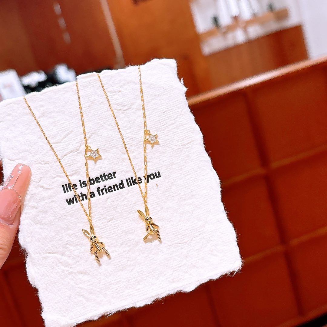 Nickel Free Silver Necklace Light Luxury Spring Festival Silver