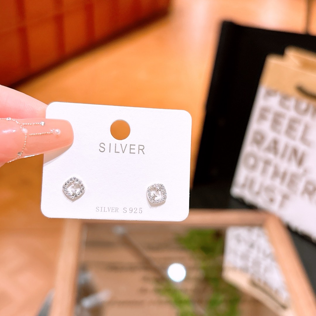 High Polish Silver Earrings Premium Teacher's Day Gold