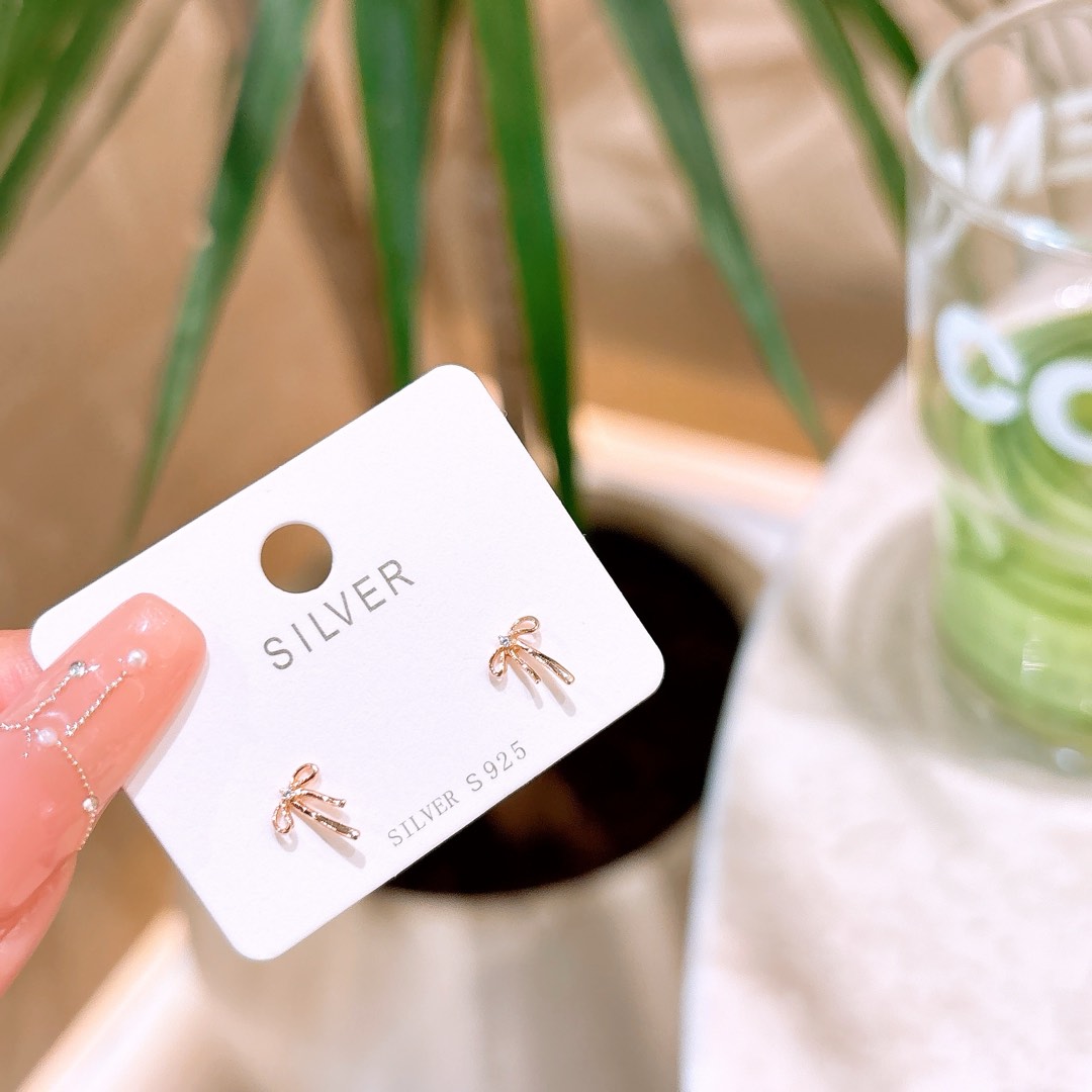 Nickel Free Silver Earrings Chic New Year Gold