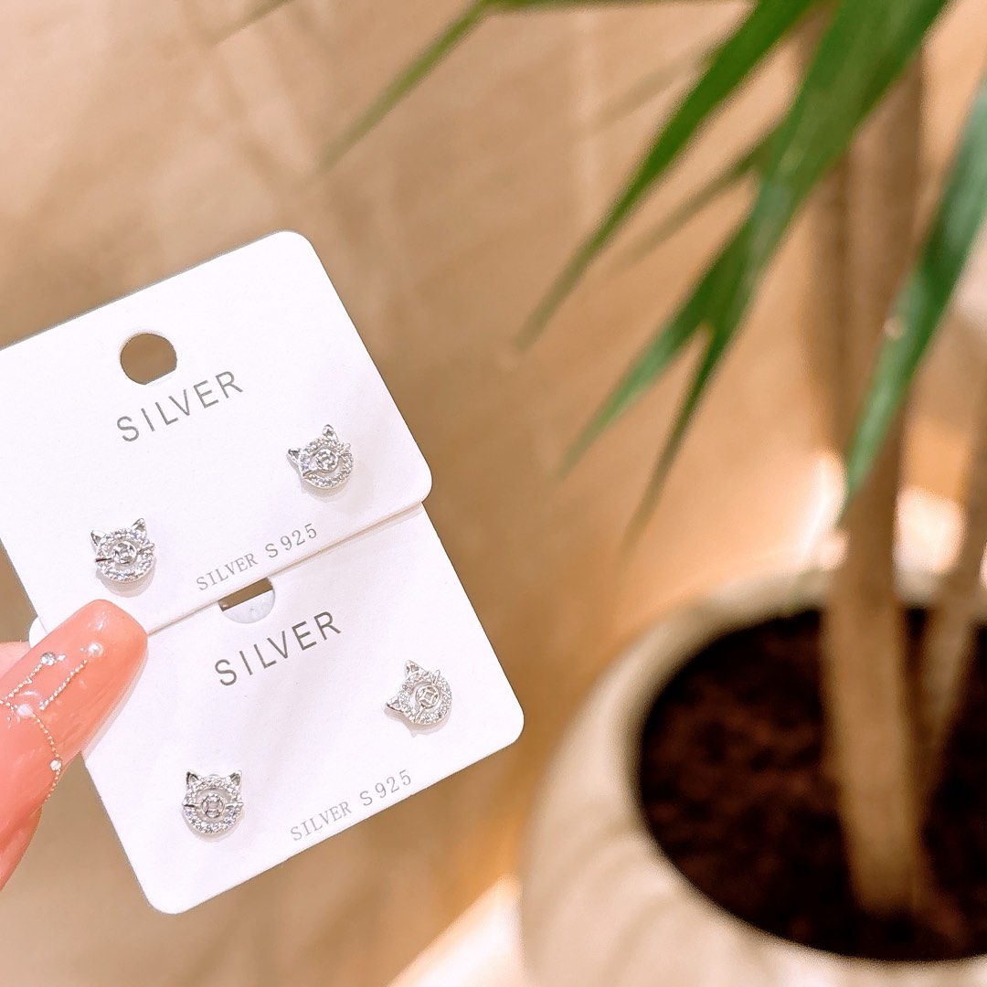 Solid Silver Earrings Soft Self-love Silver