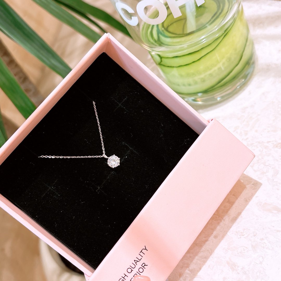 Hochglanzpoliertes Silber Moissanit Kette Präzision Alltag Silber