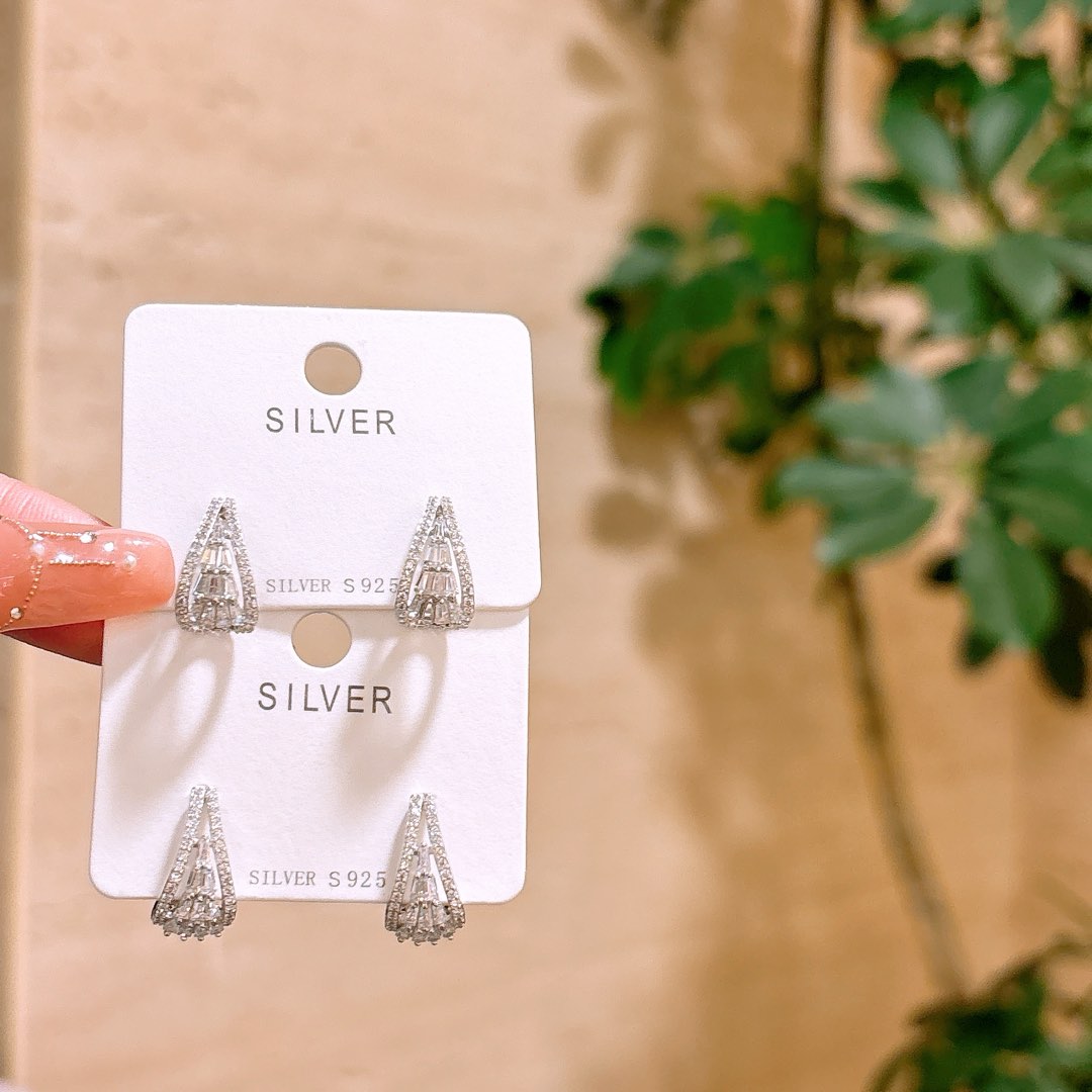 High Polish Silver Earrings Precision Spring Festival Gold