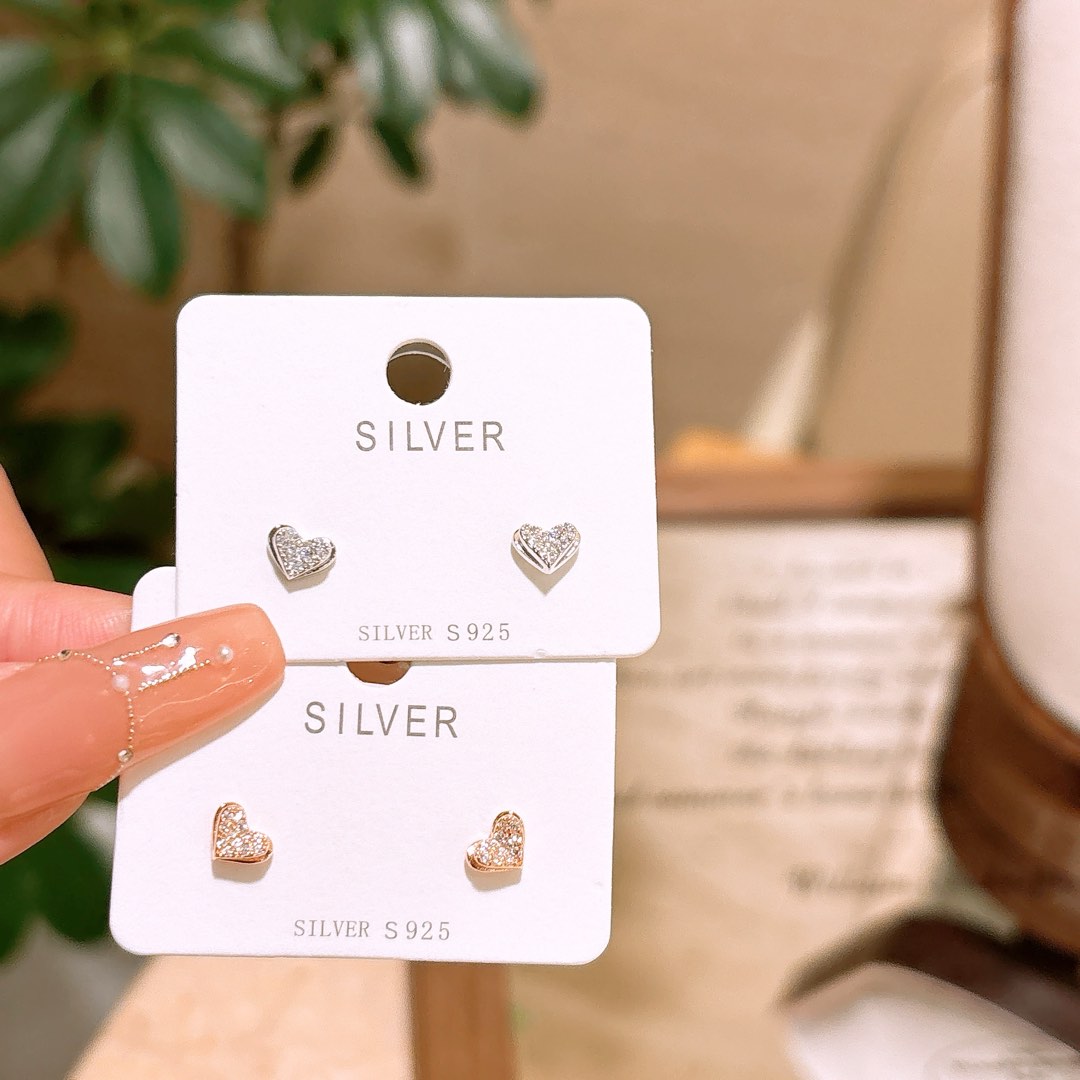 925 Silver Earrings Forest Engagement Gold