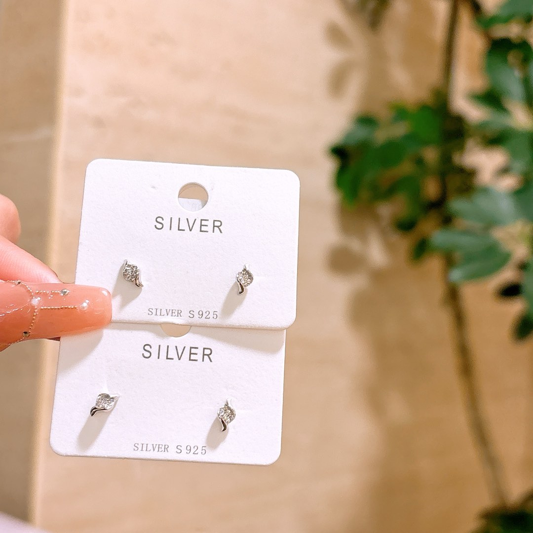 Solid Silver Earrings Sweet Wedding Registration Gold