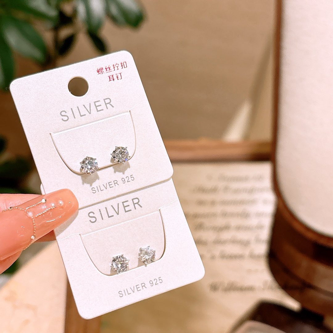 Hypoallergenic Silver Screw-back Studs Girly Travel Gold