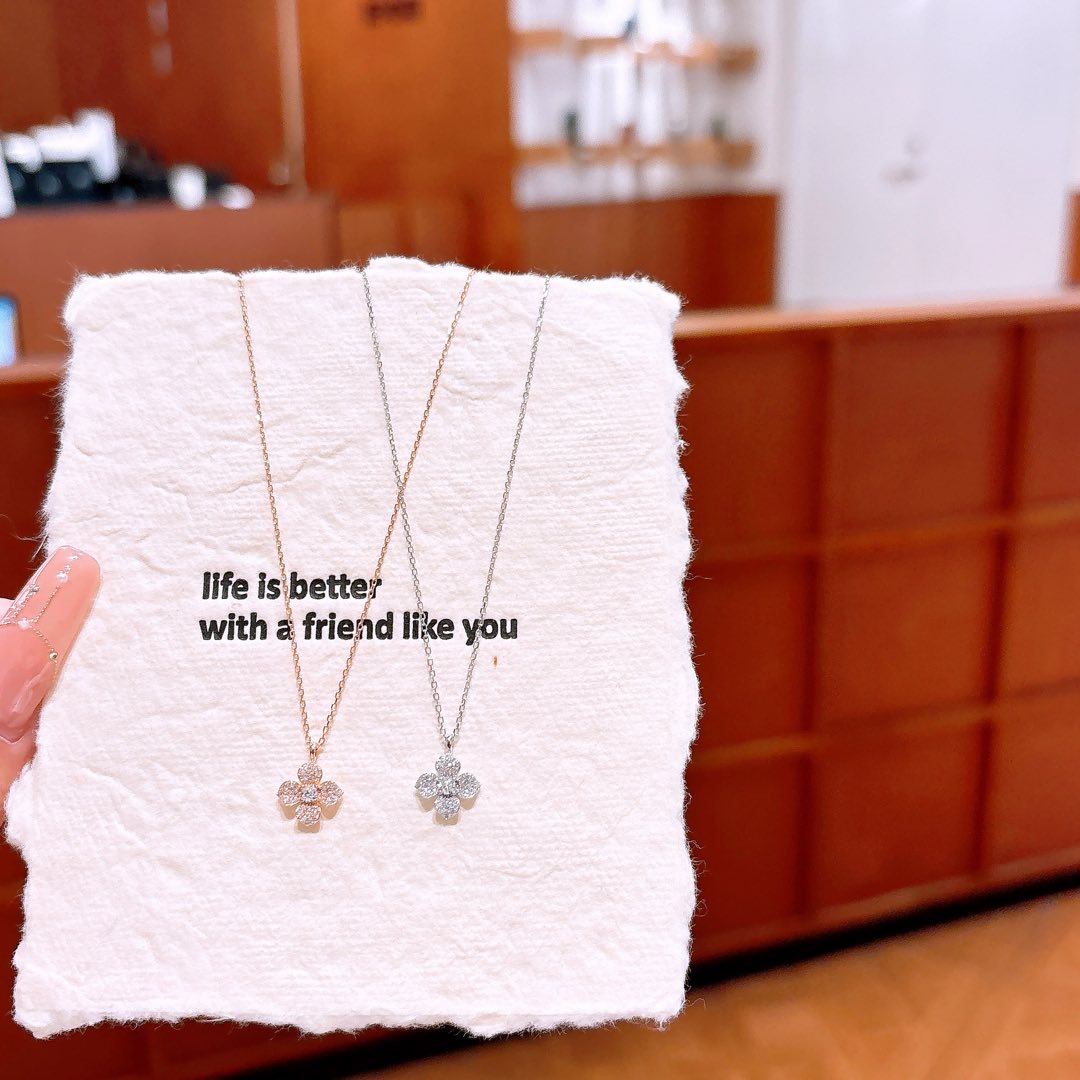 High Polish Silver Necklace Forest Spring Festival Gold