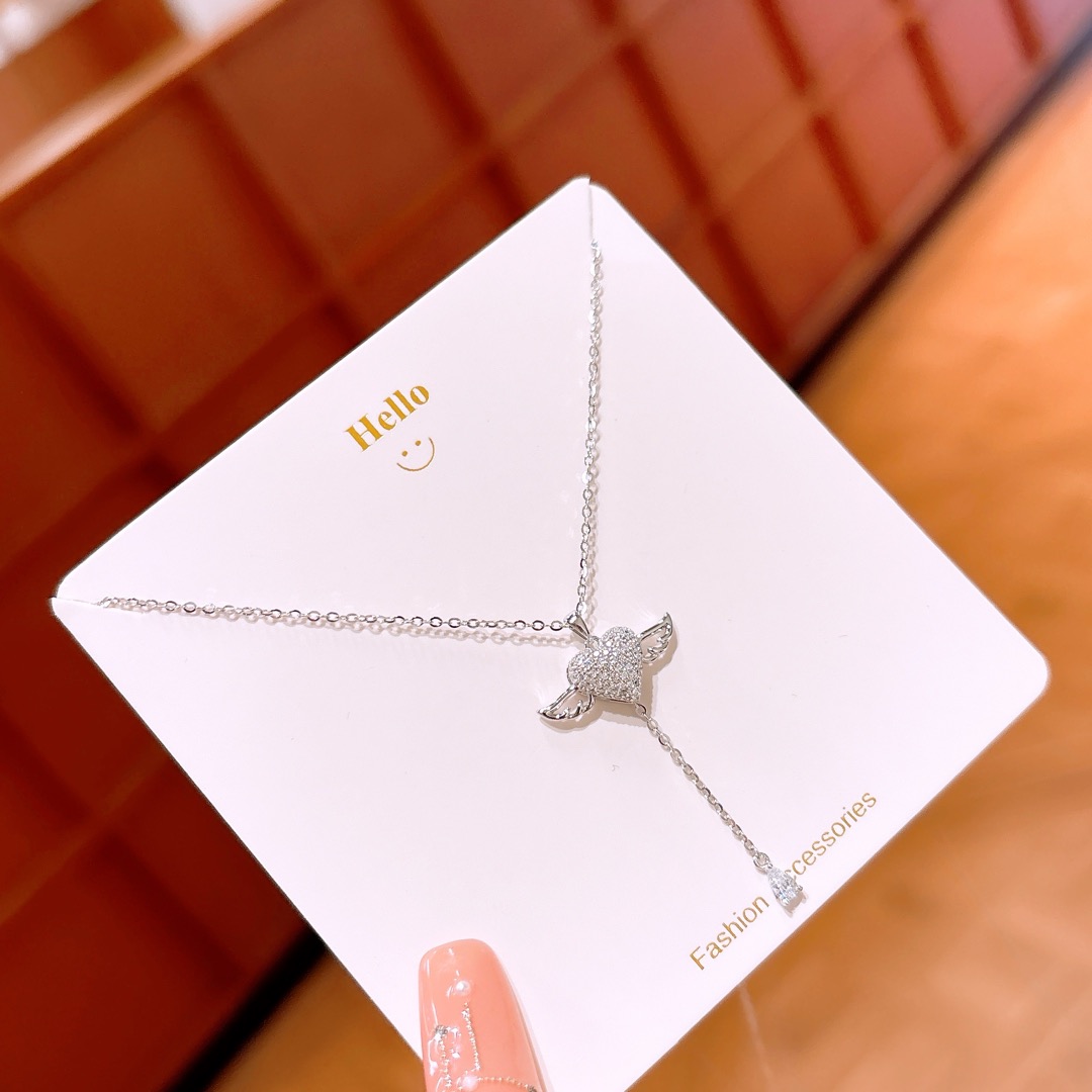 ファッション低アレルギー銀ネックレスゴールド 記念日